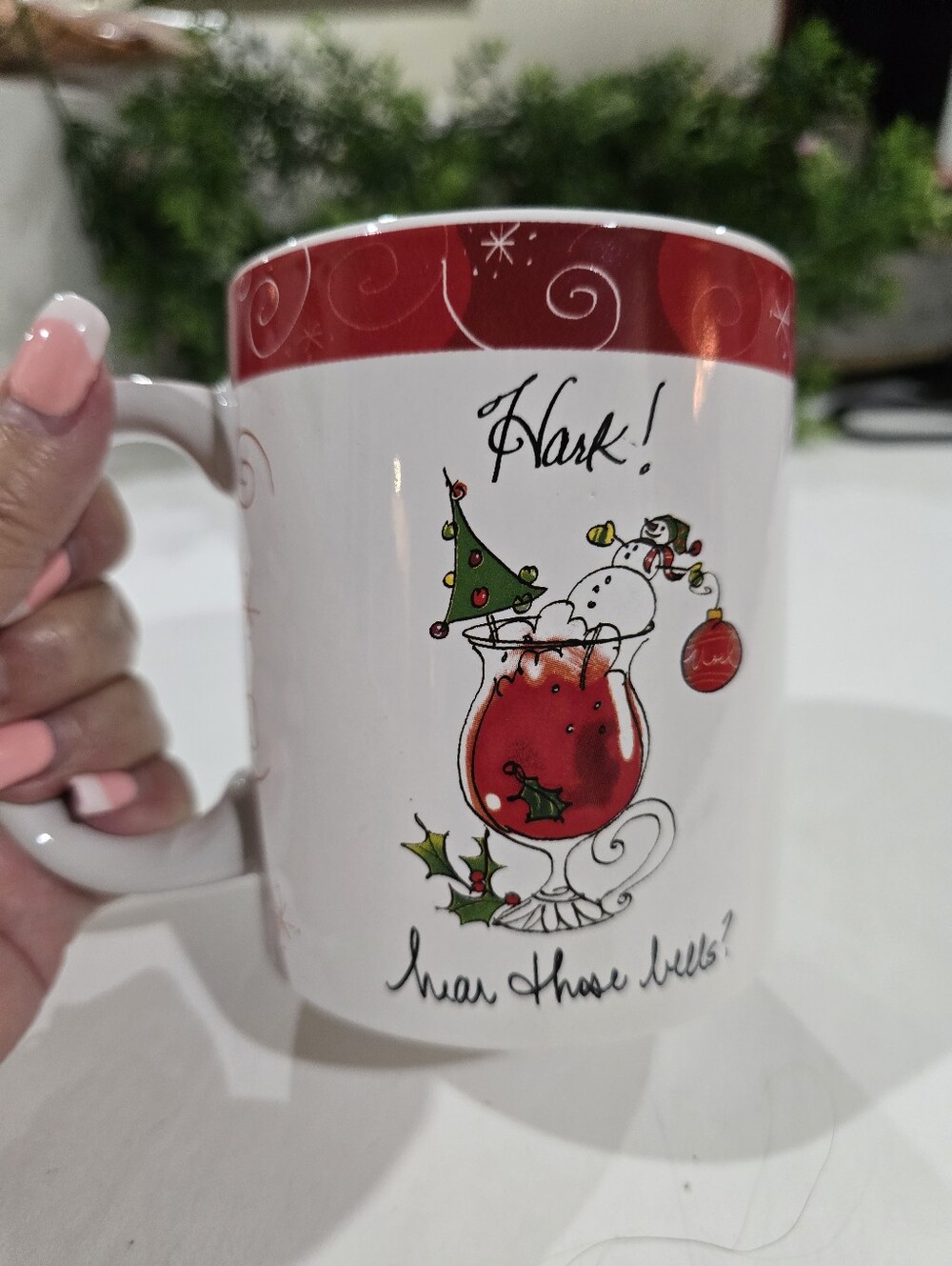 Certified international christmas coffee mug hark, hear those bells red white